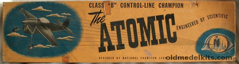 Scientific The Atomic by Leon Shulman - Early Control Line Gas Powered Flying Model plastic model kit